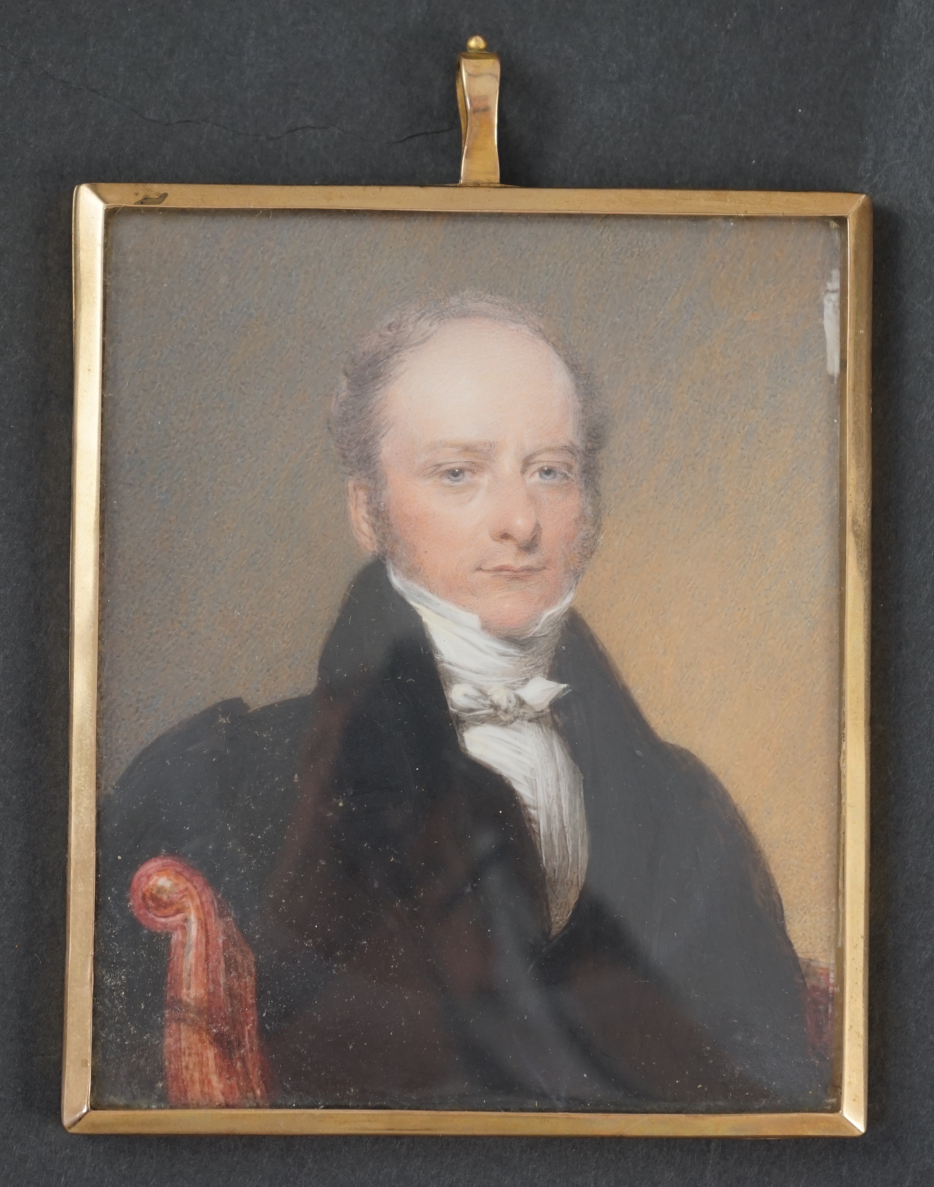 Sir William John Newton (1785-1869), Portrait miniature of a gentleman, watercolour on ivory, 9.2 x 7.7cm. CITES Submission reference 2KNJADTU